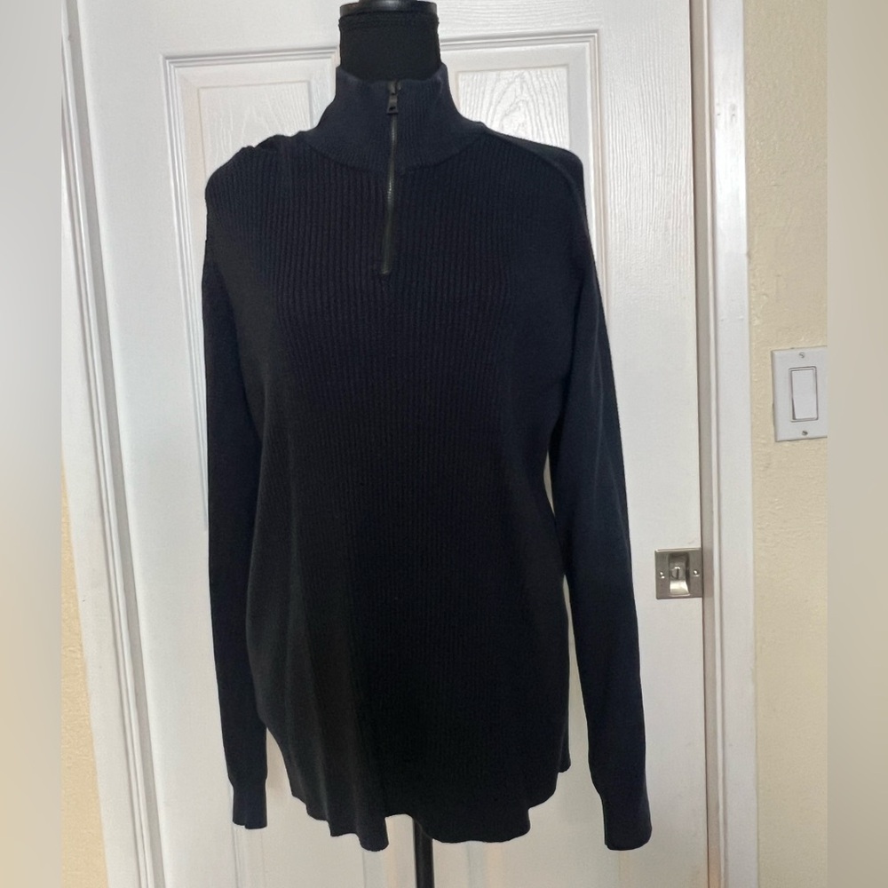 INC International Concepts Moc Turtleneck Navy Blue Men’s Pullover Sweater